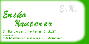 eniko mauterer business card